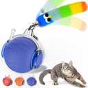 UPSKY Interactive Cat Toy Ball - Automatic Interactive Cat Toys for Indoor Cats, 3-Speed Modes Smart Kitten Toys with Sounds, Rechargeable Cat Ball for Bored Indoor Adult Cats (Blue)