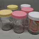 Miuyhji Overnight Oats Containers with Lids, 6-Pack Glass Mason Jars 16 oz with Lids Wide Mouth, Reusable Food Storage Containers for Snack, Chia Pudding, Yogurt, Meal Prep, Salad