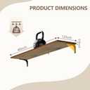 Deep Floating Shelves for Wall 48 Inch Pine Wood, Set of 2, Walnut, 2T48IN