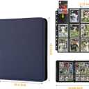 GERMUN 9 Pocket Card Binder, Premium Zip Trading Card Binder, 720 Double Sided Pocket PU Card Collection Binder, Collector Card Album, Card Folder for MTG, TCG, Sports Cards, Game Cards (DARK BLUE)