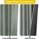 Chyhomenyc Uptown Light Sage Green Curtains 54 Inch Curtains 2 Panels, Light Filtering Faux Silk Chic Fabric Short Curtains for Bedroom Living Room Windows, 30Wx54L, 2 Panels