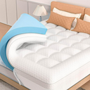Pillow Top Mattress Topper Full Size, AprLeaf 3 Inch Dual Layer Mattress Topper, 1 Inch Cooling Pillow Topper and 2 Inch Gel Memory Foam Mattress Topper for Back Pain