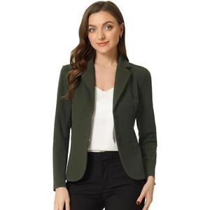 Allegra K Women's Work Office Blazer Stretch Lapel Collar Long Sleeve Jacket Suit Blazer,XL