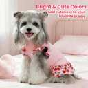 XPUDAC 4 Pack Cute Dog Dress for Dog, Floral Puppy Dress Sweet Girl Pet Skirt Outfits Colorful for Birthday Holiday Spring Summer Pet Clothes for Girls, M