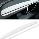 TZYSZDB Dashbooard Cover 4pcs ABS Dashboard Panel Trim Cover Compatible with Tesla Model Y Juniper 2025 2026 (Matte White)