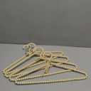 Concepts Premium Heavy Duty Pearl Hangers with Ribbon Trim for Wedding and Engagement Gowns - Slim Design Also Can Be Used for Suits and Shirts (Champagne 4 Pack)