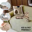 Couch Covers for Dogs 3-4 Cushion, Loveseat Slipcovers Washable, Pet L Shape Sectional Protector, Boho Sofa Blanket Cover, Herringbone Chenille, 91"x150"