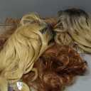 Highlights 13x4 Transparent Blonde Lace Wig Human Hair 4/12/613 Mixed Color Ombre Mediun to Brown with Honey Blonde Highlight Lace Front Human Hair Wigs Pre Plucked with Bleached Knots for White Women (20 Inch)