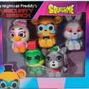 Five Nights at Freddy's Security Breach SquishMe Series 1 Collectors Box 5-Pack: Stress Relief Toy, Party Favor & Fidget Toys for Kids - Entire Series 1 Set w/FNAF Figures Squishies