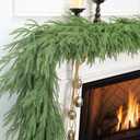 9 FT Real Touch Christmas Norfolk Pine Garland, Lusher Realistic Artificial Pine Needles Garlands Faux Greenery Christmas Garland for Holiday Mantle, Tabletop, Window, Stairs Decor