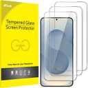 JETech Screen Protector for Samsung Galaxy S25 5G, Tempered Glass Film, Fingerprint ID Compatible, HD Clear, 3-Pack