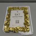 97 Decor Vintage Gold Picture Frames 5x7 - Fancy Gold Vintage Picture Frames 5x7, Cute Golden Ornate Frame 5 X 7, Decorative Antique Frame 5 By 7 For Tabletop And Wall Hanging, Antique Wall Decor (Ginkgo)