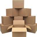 Amazon Basics Cardboard Moving Boxes for Packing and Shipping, Medium Size, 18" x 14" x 12", Brown, 10-Pack