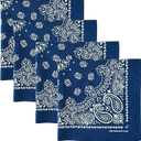 The Peacock Crew Premium Soft Cotton Bandanas Pack for Men and Women Paisley 22 x 22 inches