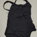 Beautikini Period Swimwear One Piece Racerback Training Bathing Suit Women Period Swimsuits for Teen Girls Ages 11-14(Black X-Small)