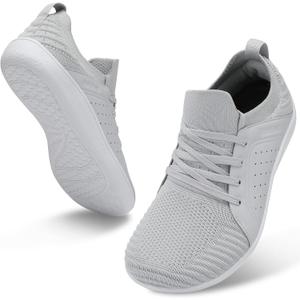 relxfeet Men's Barefoot Shoes Minimalist Cross-Trainer Shoes Wide Toe Walking Shoes Zero Drop Sole Trail Running Sneakers (11.5 Wide, Light Gray)