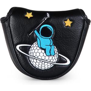 Astronaut Series Golf Headcovers, Synthetic Leather Golf Head Covers for Driver, Fairway Wood and Hybrid, Golf Putter Covers for Mallet and Blade