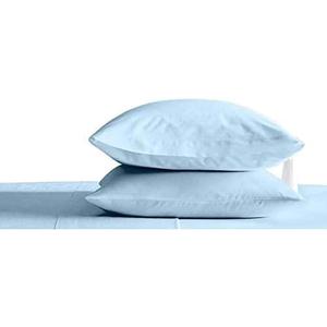 Set of Two Oversized Superhuge Pillow Case - Cover - 100% Egyptian Cotton, 600 Thread Count Sateen, (Size 31 x 40) (31 X 40, Sky Blue)