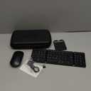 Foldable Keyboard and Mouse, Folding Wireless Keyboard Mouse Combo with Portable Case, Rechargeable 2.4G Wireless+Bluetooth Multi-Device Combo for Windows, iOS, Android, macOS PC/Laptop/Tablet