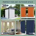 Outdoor Curtains for Patio Waterproof - 6 Panels Privacy Weatherproof Outside Curtains with Grommets for Pergola, Gazebo, Porch, Cabana, Balcony, 54 x 84 Inch, Cream