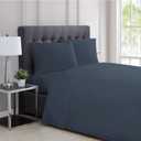 Charisma 310TC Sateen Blue King 4 Piece Sheet Set