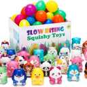 curibble 30 PCS Slow Rising Squishy Toys with Easter Eggs - Easter Basket Stuffers, Birthday Goodie Bag Stuffers Treasure Box Toys, Kids Classroom Prizes,Claw Machine Toys,Mini Animal Toys