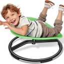 UIIKOLB  Spinning Chair for Autistic Kids, Autism Sensory Toy Gift, Ages3+ Sensory Swivel Seat with 220LBS Capacity Non-Slip Base, Improves Balance & Coordination, Training Body Coordination (Green)
