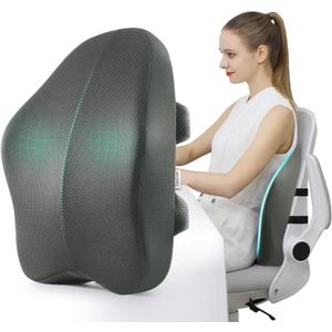 Lumbar Support Pillow for Office Chair Back Support Pillow for Chair Car Seat Back Support Ergonomic Back Chair Pillow Desk Chair Back Cushion for Back Pain Back Rest Pillow Lumbar Back Support (Grey)