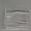 Isaac Jacobs 4-Compartment Clear Acrylic Organizer with Lid (6.7" L x 8.6" W x 3.4" H), Multi-Sectional Tray, Storage Solution for Makeup, School & Office Supplies (3 Small, 1 Large)