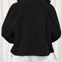 PRETTYGARDEN Womens 2026 Winter Fleece Sherpa Jacket Trendy Long Sleeve Zip Up Cropped Warm Coat Fall Fashion Workout Clothes (Black, XXL)