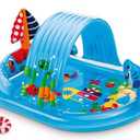 INTEX 57128MW Shark Play Center Inflatable Kiddie Pool, 61.5in x 51in x 33in, Ages 2+