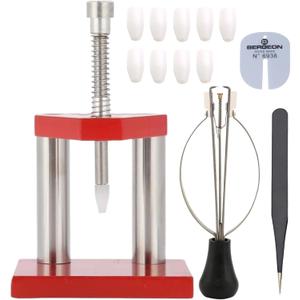 Watch Repair Tools, Watch Hand Removal & Fitting, Professional Watchmaker Tool Kit for Adults, Unisex, Modern Style, Red Dial & Band, 40mm Case, Not Water Resistant