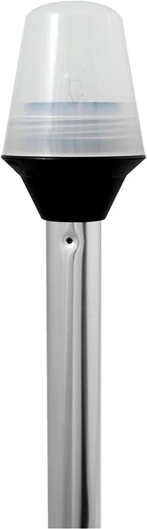 attwood Incandescent All-Round Frosted Globe Pole Light, Marine Navigation Light, White, 24 Inch Length, 5100-24-1