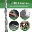 SKYWARD 304 Stainless Steel Short Garden Hose 5 ft with Female to Male Metal Connector, Anti-Leakage, Flexible & Lightweight Kink Free Water Hose, Easy to Use & Store (5ft)