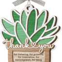 4 x 2025 Thank You Ornaments - Thank You Gifts for Women Men Boss, Coworkers, Friends, Meaningful Employee Teacher Appreciation Gifts at Christmas, Thankful Friendship Ornament for Christmas Tree