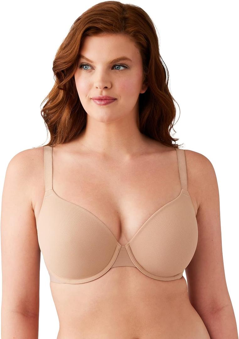 Wacoal Women's Shallow Top Shape Revelation T-Shirt Bra (32G, Praline)