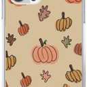 Watercolor Pumpkin Fall Leaves Case Compatible with iPhone 15 Pro, Cute Halloween Vibe Case for iPhone 15 Pro, Trendy Unique Design TPU Bumper Cover Case