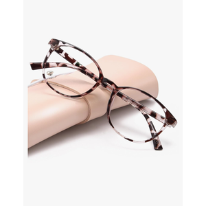 miyya Blue Light Blocking Glasses Women, Fashion Round Transparent Anti Blue Light Glasses with Anti Eyestrain & UV Glare