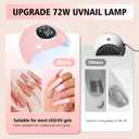 LadyMisty 72W UV LED Nail Lamp, 2026 New Upgrade UV Light for Gel Nails with 18 Beads, 3 Timer Nail Dryer, LCD Display, Auto Sensor, Professional Nail Lamps for Gel Polish Best Gifts, Pink Lamp