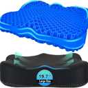 Thicken 19.7in Seat Cushion, Gel Seat Cushion for Long SittingOffice Chair, Wheelchair, Car Pad, Large Cooling Support Pad for Back Pain, Sciatica, Tailbone Pain Relief (XX-Larger19.7*16.1*3.5in))