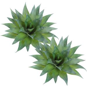 Artificial Agave Plants Set of 2, Outdoor Realistic UV Resistant Fake Plant