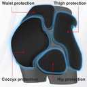 3D Protection Padded Shorts, Hip Butt Tailbone Crash Pad Pants, Impact Protective Gear for Figure Skating Snowboarding Ski Roller Skateboard Small