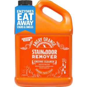 ANGRY ORANGE 1 Gallon Enzyme Cleaner and Deodorizer, Pet Stain and Odor Remover for Dog & Cat Urine and Stains - Citrus, Made in USA (128 Fl Oz (Pack of 1)) ANGRY ORANGE 1 Gallon Enzyme Cleaner and Deodorizer, Pet Stain and Odor Remover for Dog & Cat Urine and Stains - Citrus, Made in USA (128 Fl Oz (Pack of 1))