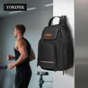 YOREPEK Insulated Magnetic Gym Bag, Small Gym Bag with Phone & Pouch for Air Tag, Crossbody Water-Resistant Bottle Carrier with Adjustable Strap for Work, Gym, Sports