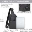 Aklsvion Waterproof Sling Bag, Crossbody Bag for Travel, Small Chest Bag for Women and Men (Black)