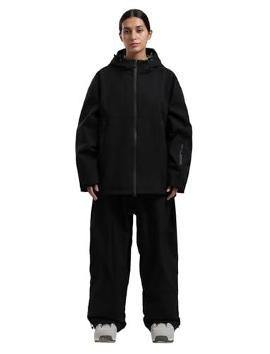 GSOU SNOW Women Ski Jacket and Pants Set Men Snowboard Jacket Baggy Snow Suit Waterproof Windproof Insulation Ski suit