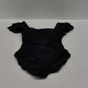 Eomenie Women's Tummy Control One Piece Swimsuit Ruffle Square Neck Bathing Suit Ruched Cutout Back Slimming Swimwear, XL, Black