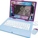Lexibook, Frozen, Bilingual and Educational Laptop Spanish/English, Toy for Children, 170 Activities to Learn, Play Games and Music, Large Screen, Purple/Blue, JC599FZi2