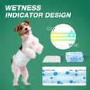Pet Soft Disposable Dog Dipaers - Male Dog Wraps Wetness Indicator, Ultra Absorbent Puppy Diapers Male for Excitable Urination or Incontinence, 48pcs Small