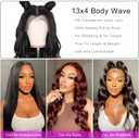BrittyHair Body Wave Lace Front Wigs Human Hair 13x4 HD Transparent Lace Front Human Hair Wigs for Women 180% Density Black Human Hair Wigs Pre Plucked with Baby Hair Hairline (26inch)